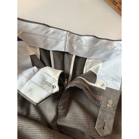 RRL Ralph Lauren Plaid Trousers Pants Men's Size 32x32 Gray Dots Slacks - Picture 3 of 10